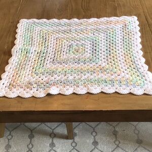 Crocheted baby blanket